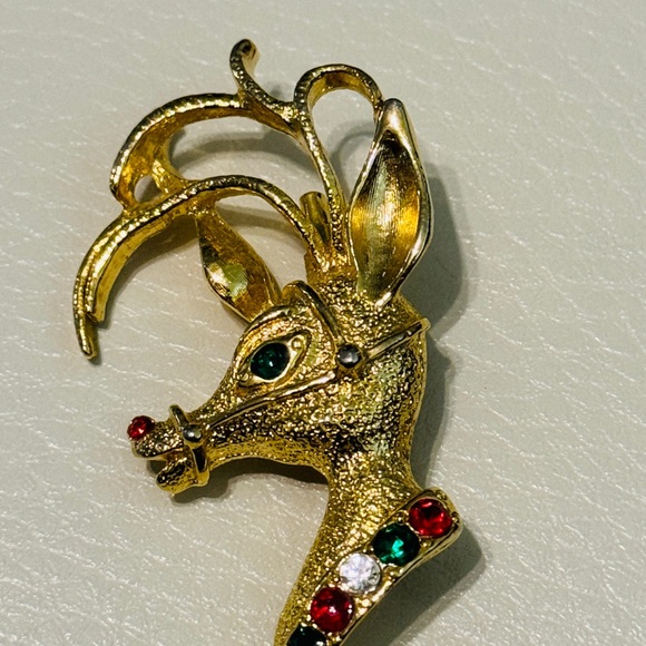 Vintage Brooch Avante Designer Pin Pendant Rudolph Retro Jewelry Ladies Fashion - Picture 11 of 15